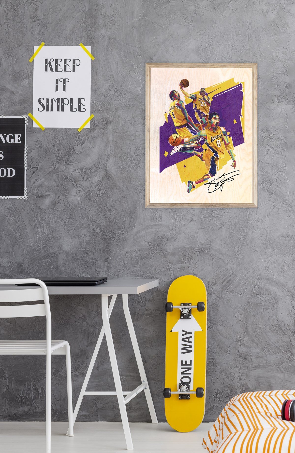 Kobe Bryant Wooden Table