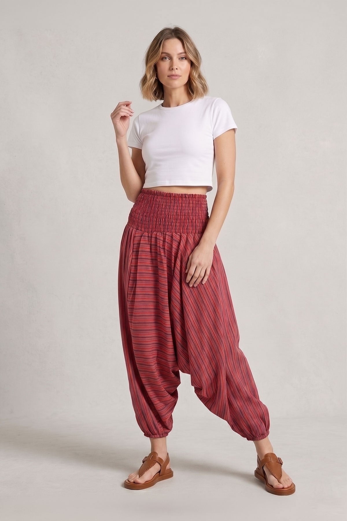 Blue Buldan Bezi Shilden Bezi Comfortable Cut Trousers