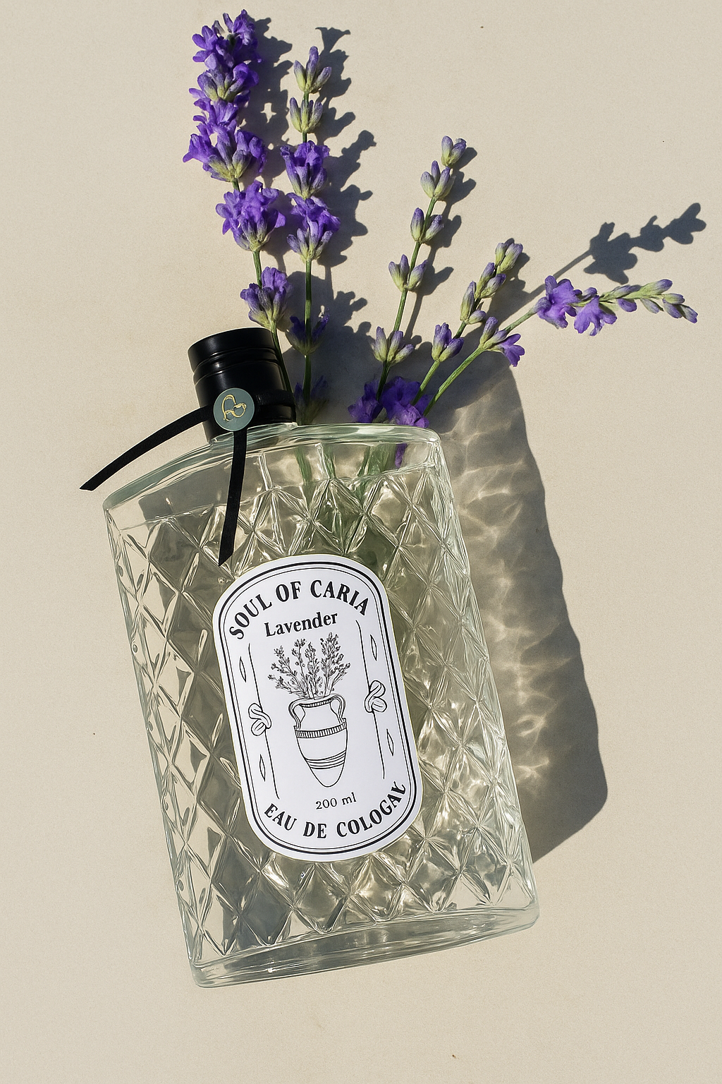 Lavanta Kokulu Soul Of Caria Eau De Kolonya 200 Ml Özel Cam Şişe