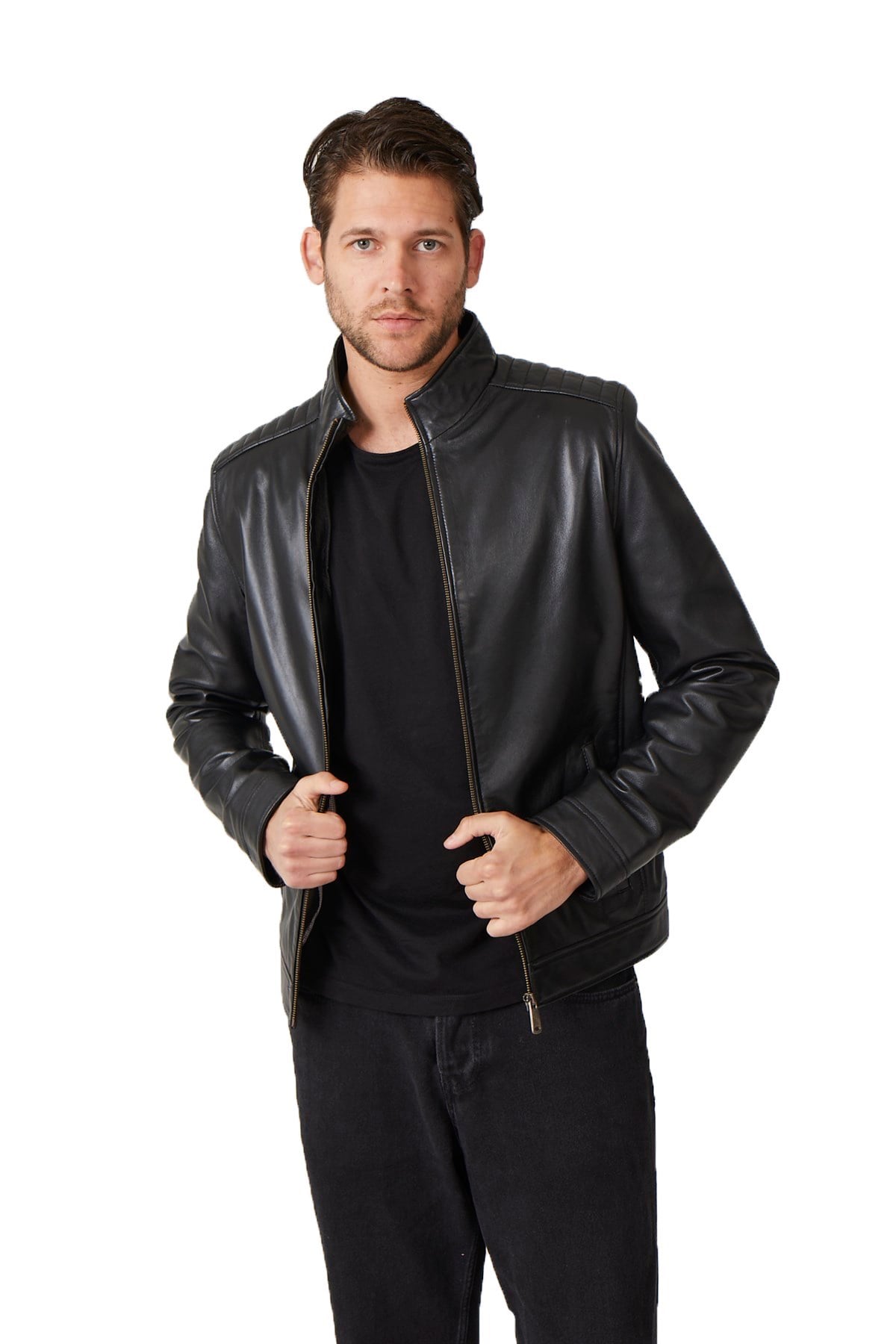 Leonore Erkek Deri Mont