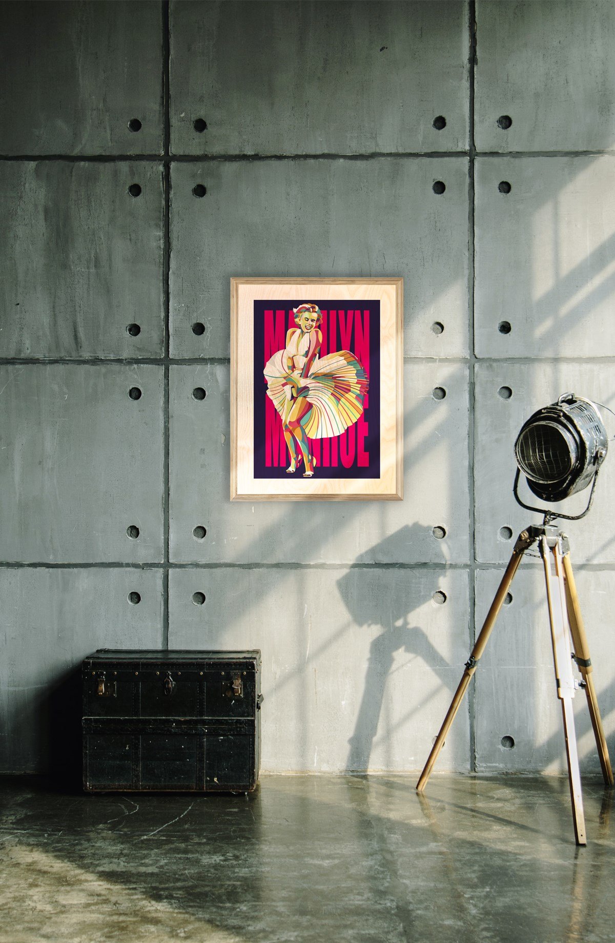 Marylın Monroe 4 Wooden Table