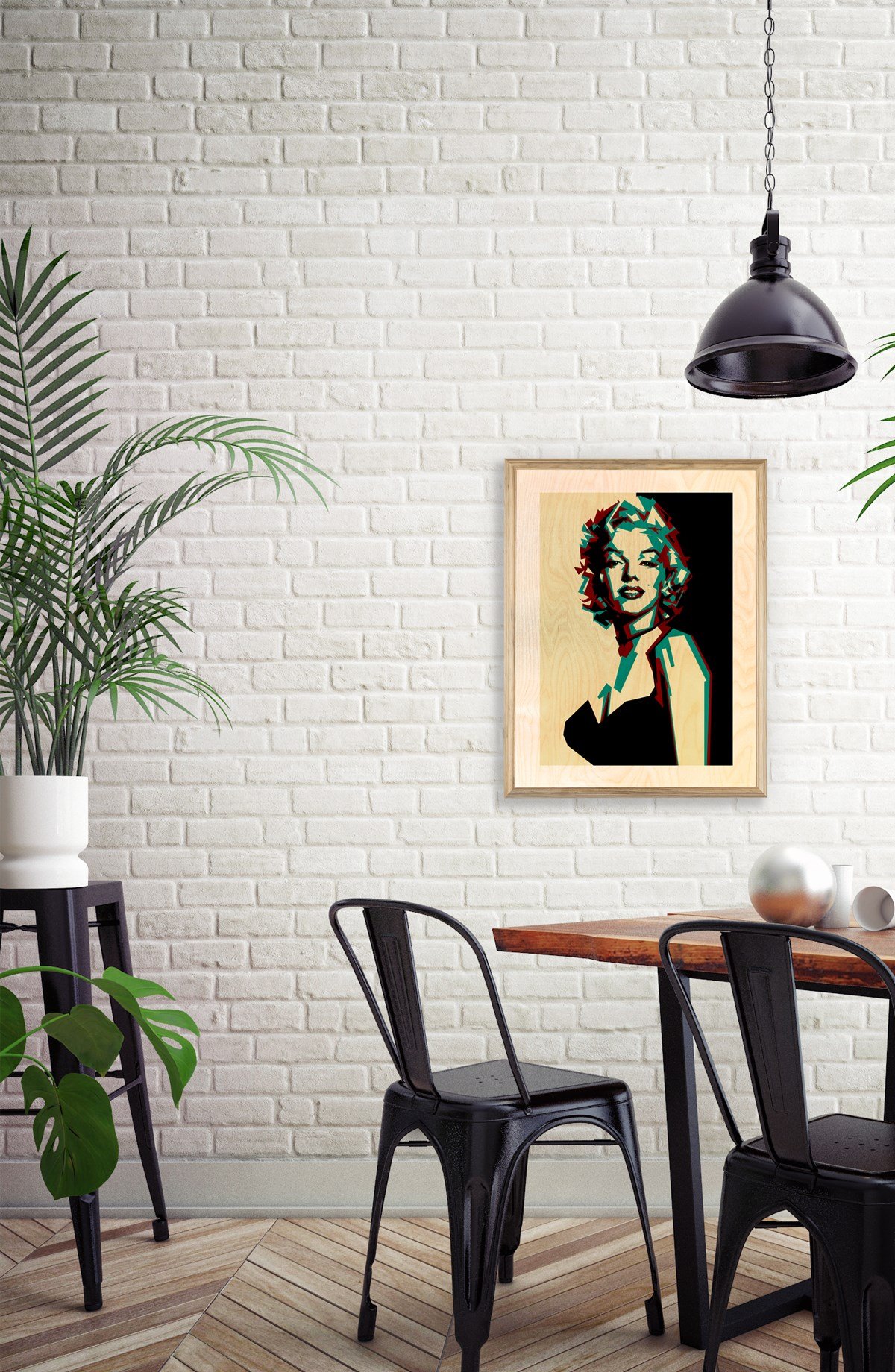 Marylın Monroe 5 Wooden Table