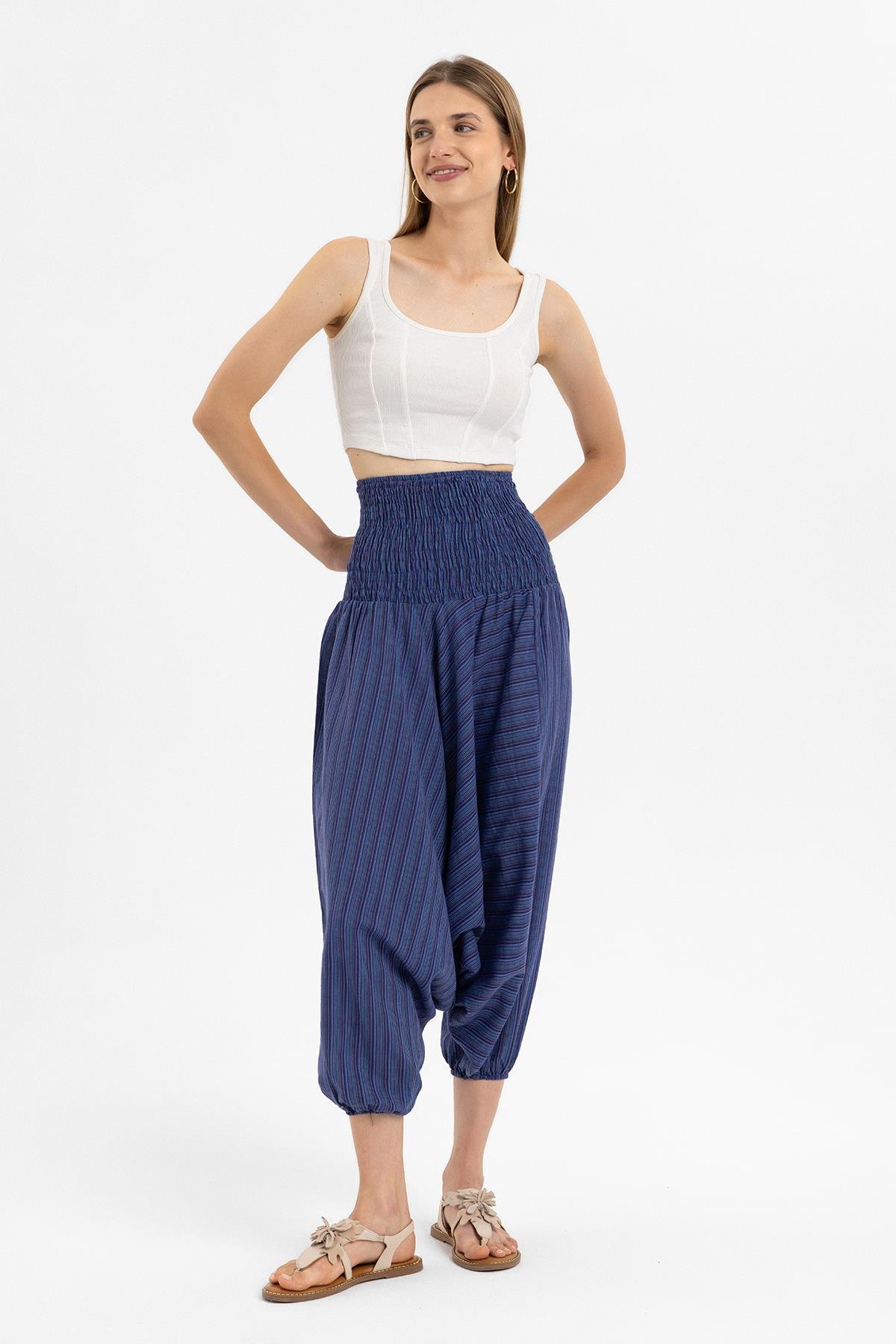 Blue Buldan Cloth Şile Cloth Casual Cut Blouse