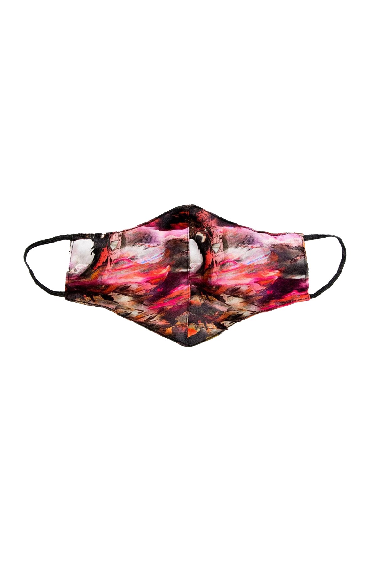 Saf İpek Pembe Maske Abstract Desen 2