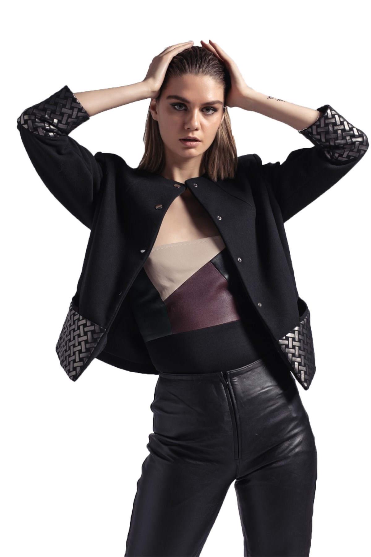 Siyah Ida Kadın Deri Ceket