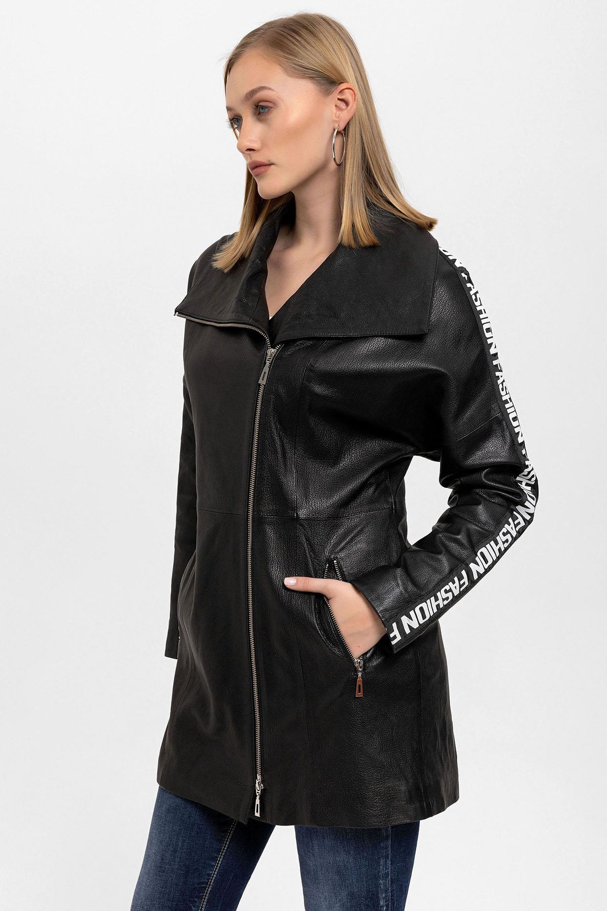 Black Lori Women's Leather Coat