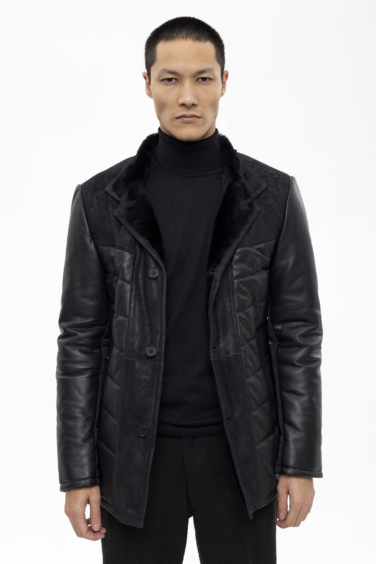 Black Nico Men's Fur Coat