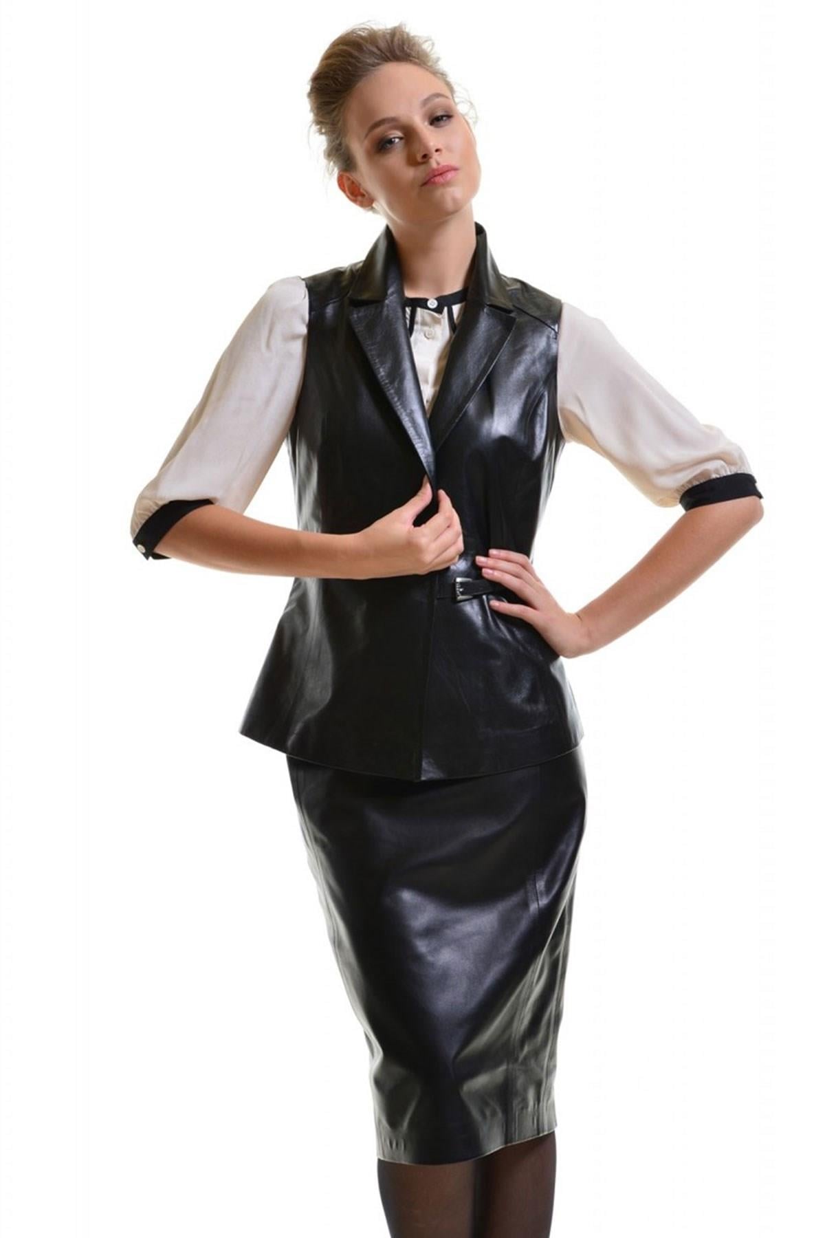 Siyah Olivia Kadın Yelek