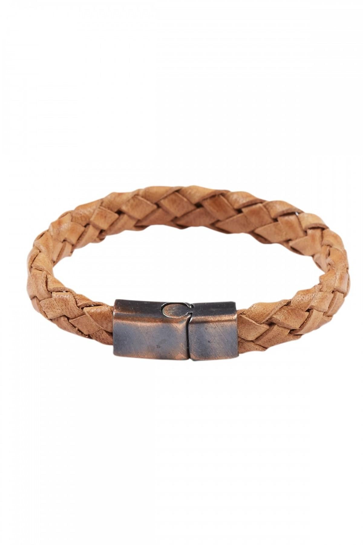 Taba Knitted Leather Bracelet