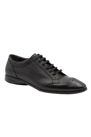 G20PVCA5731 Siyah Deri Erkek Ayakkabı 