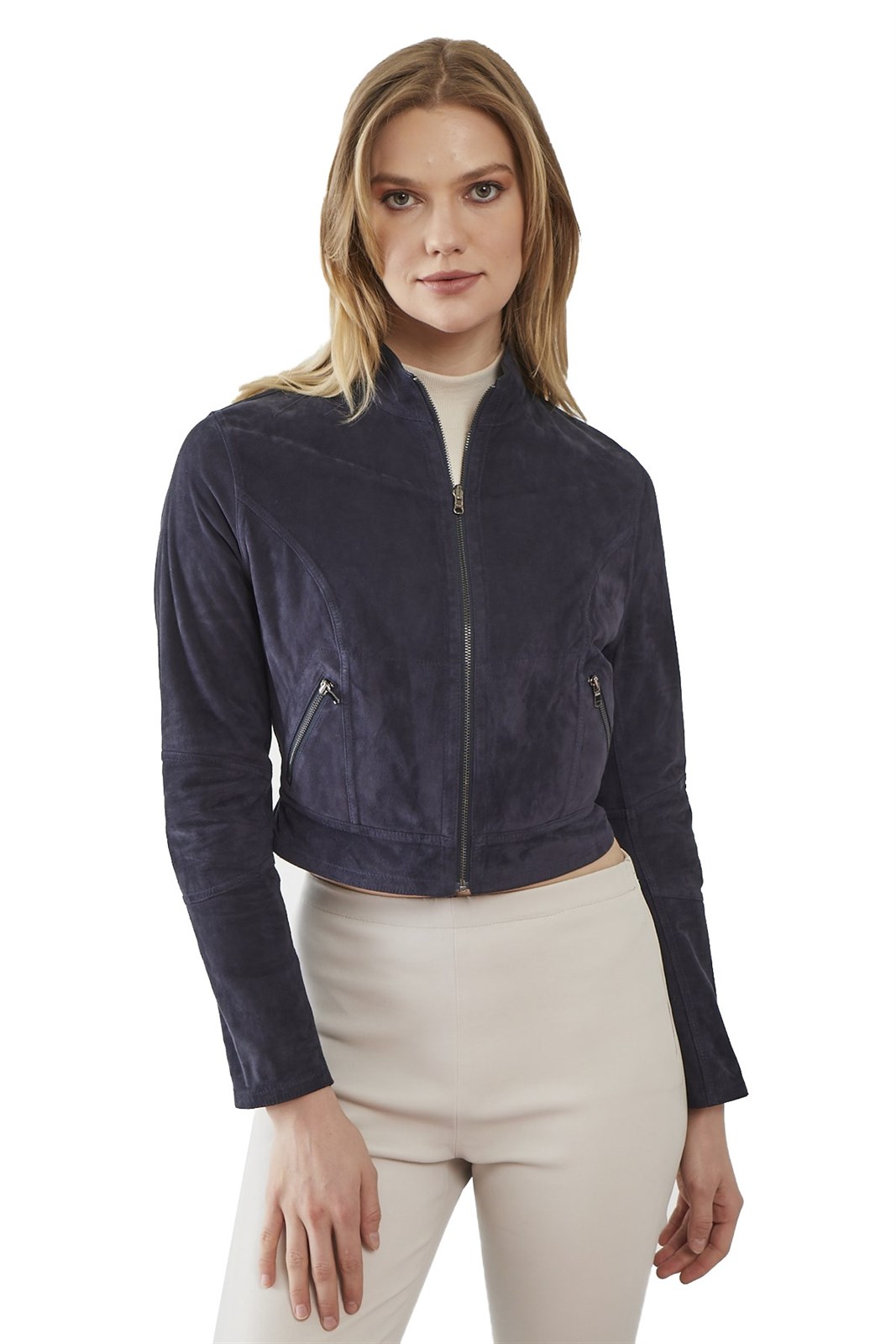 Navy blue clearance suede jacket womens
