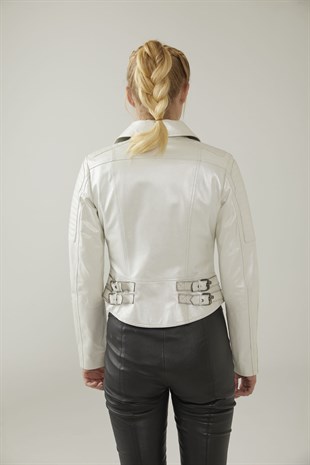 Kemik Whitley Kadın Deri Ceket