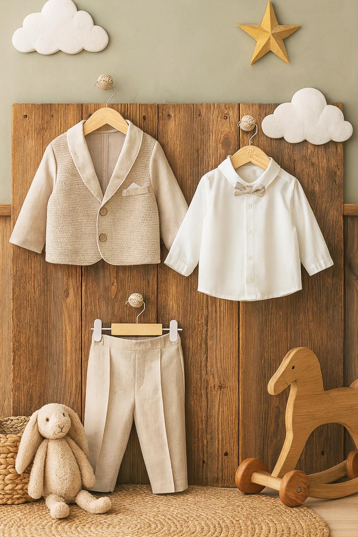 3 PARÇALI PAPYON VE CEKET ERKEK BEBEK TAKIM