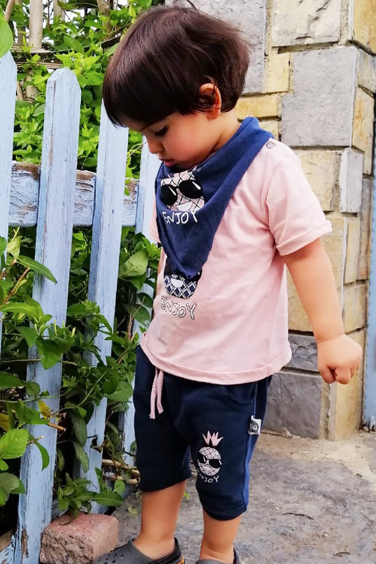 ANANAS DESENLİ 3'LÜ ŞORT TAKIM