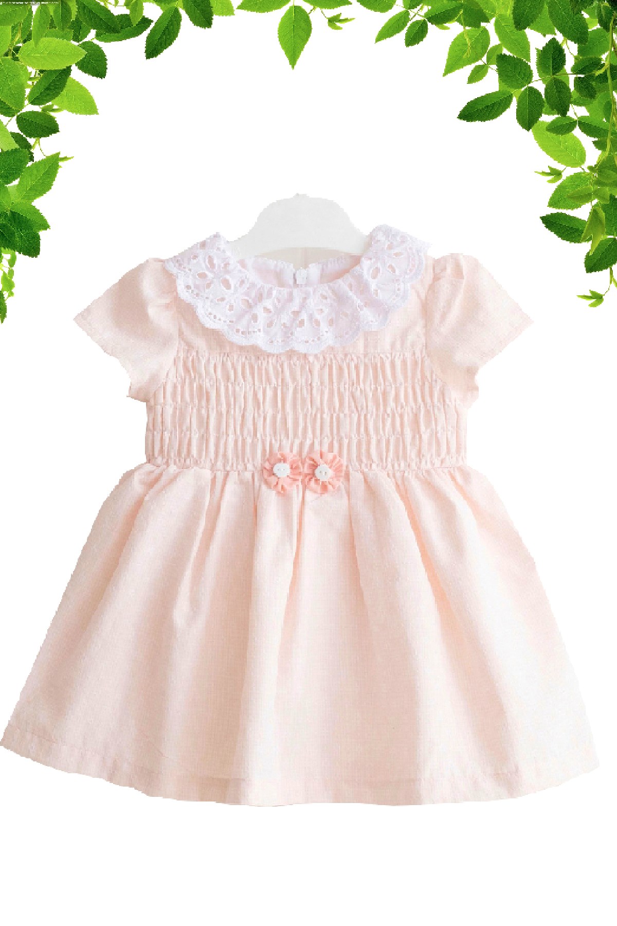 BEBE YAKA DOKUMA ELBİSE