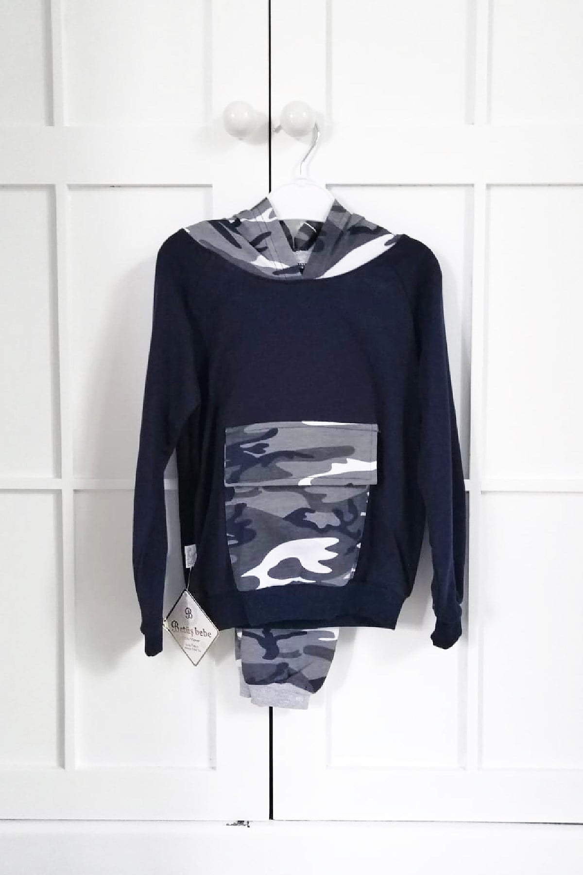 KAPÜŞONLU KAMUFLAJ - LACİVERT