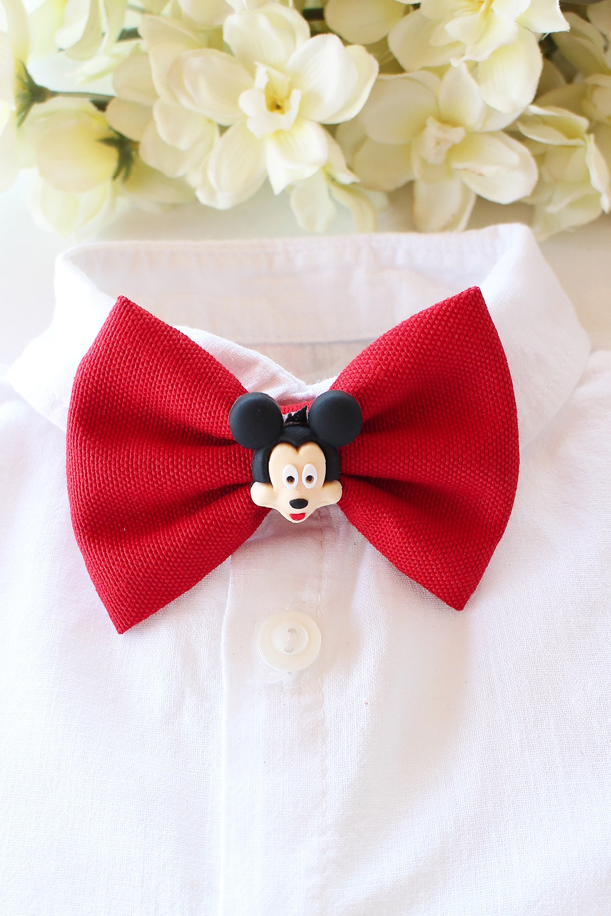 KIRMIZI  MICKEY MOUSE PAPYON- KUTULU 