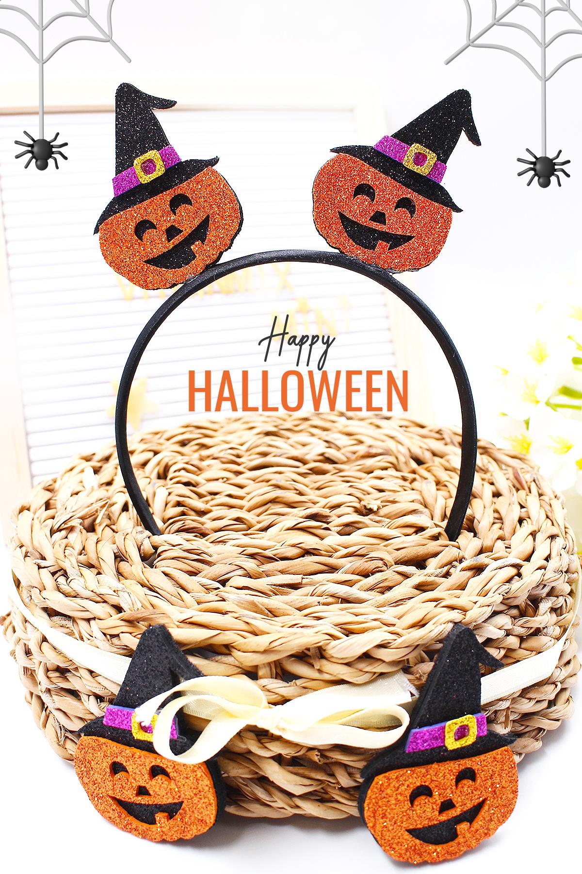 %100 EL YAPIMI HALLOOWEEN CADI FİGÜRLÜ TAÇ-KUTULU