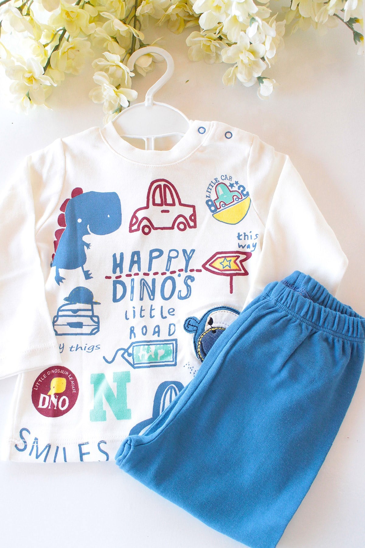 2'Lİ HAPPY DİNOS ERKEK BEBEK TAKIM