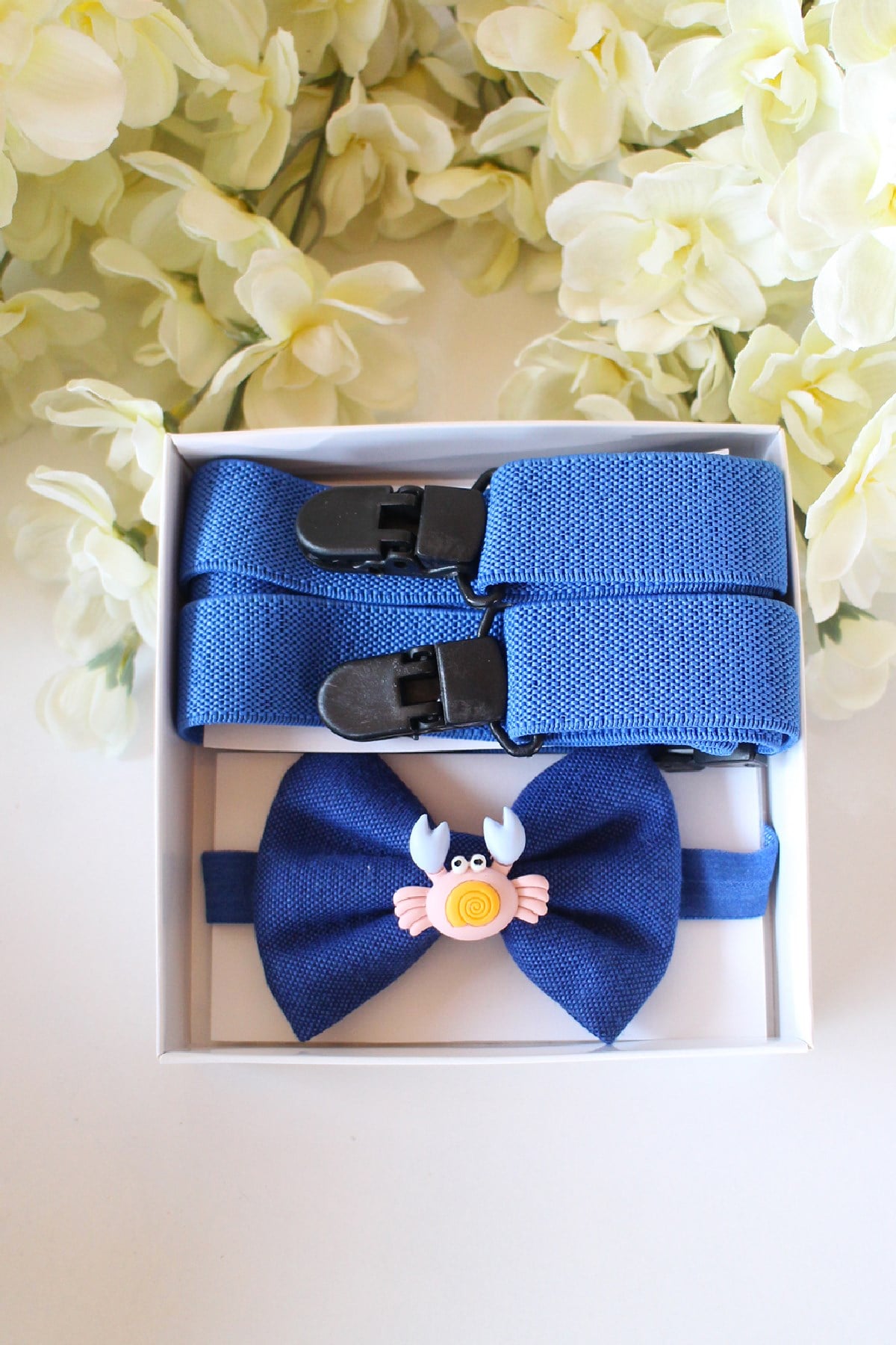 LACİVERT ŞİRİN YENGEÇ FİGÜRLÜ PAPYON SET 