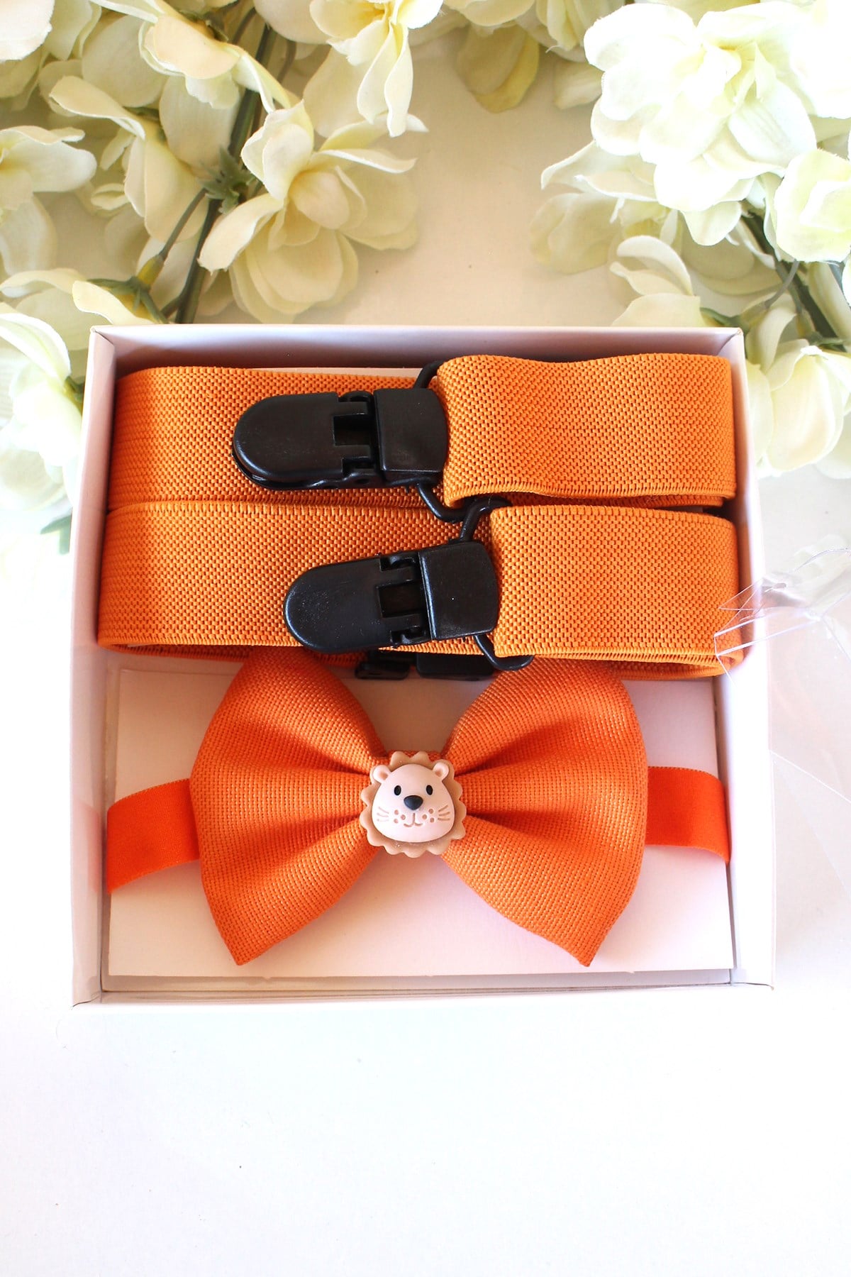 TURUNCU ASLAN FİGÜRLÜ PAPYON SET 