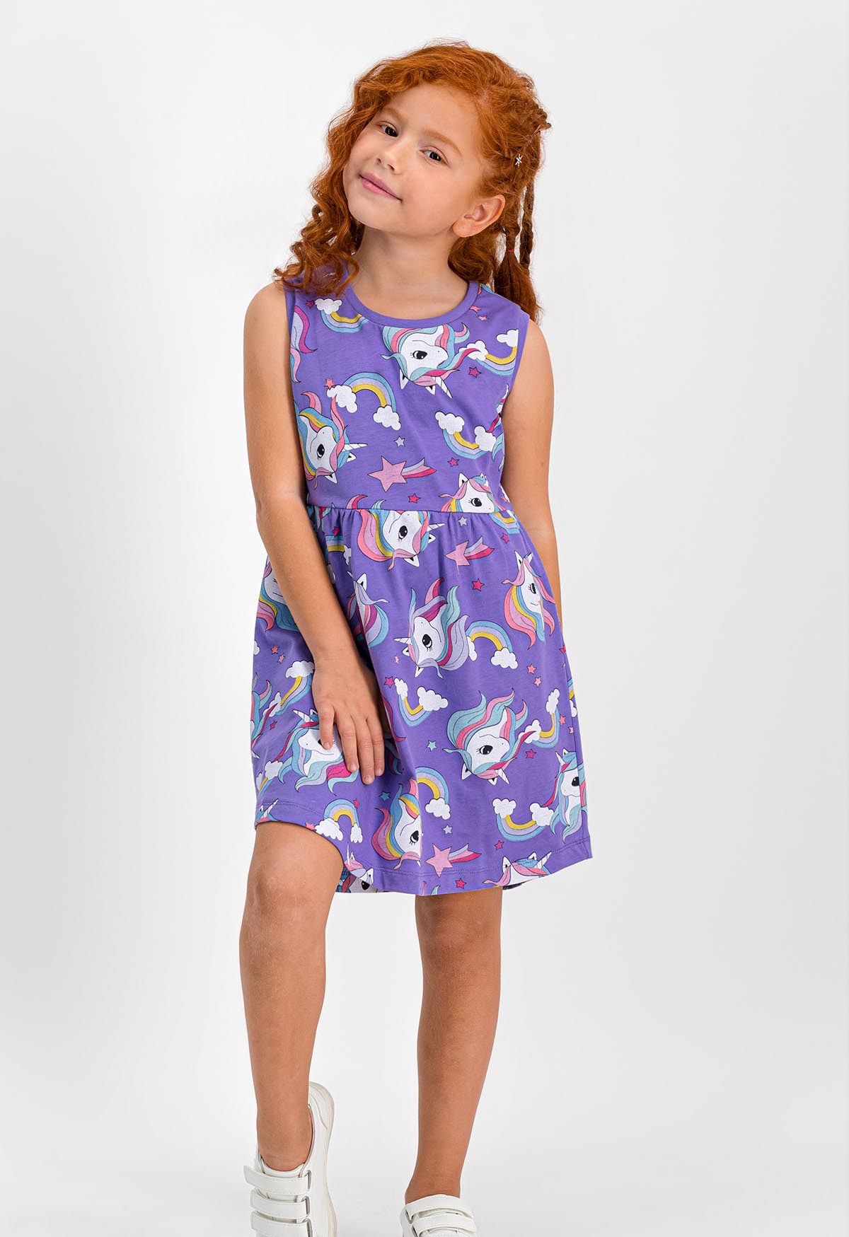 UNİCORN  BASKILI ELBİSE