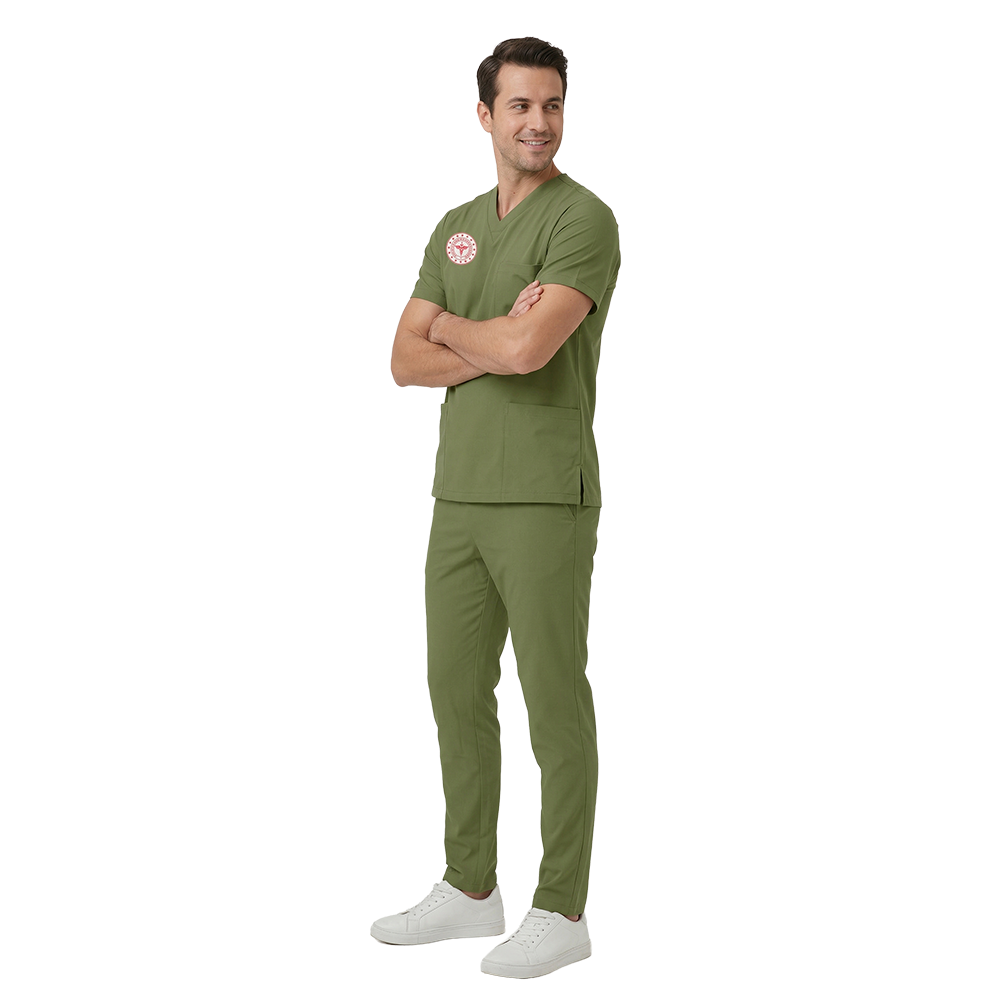 ECZACI FORMASI LİKRALI SCRUBS TAKIM (GRASSHOPPER) SAĞLIK BAKANLIĞI UYUMLUAvicenna Erkek Forma Takımı Alpaka Kumaş Scrubs Sağlık Bakanlığı Standart Formaları
