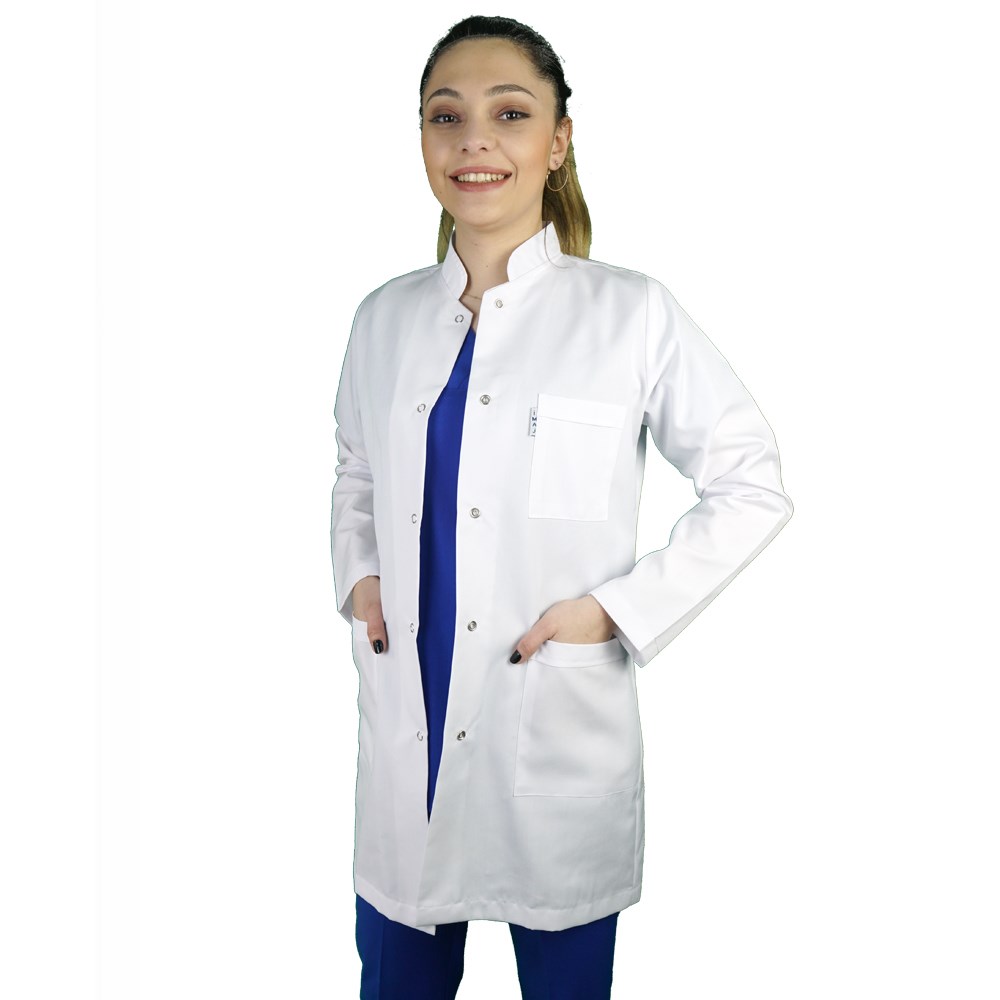 Hakim Yaka Diz Üstü Bayan doktor öğretmen  Önlüğü
