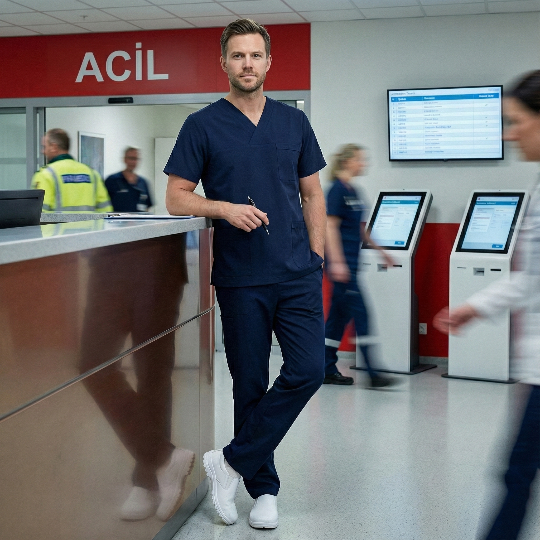 LACİVERT SOFT LİKRALI V YAKA DOKTOR HEMŞİRE SCRUBS TAKIMAvicenna Erkek Forma Takımı Alpaka Kumaş Scrubs Bay Bayan Formalar