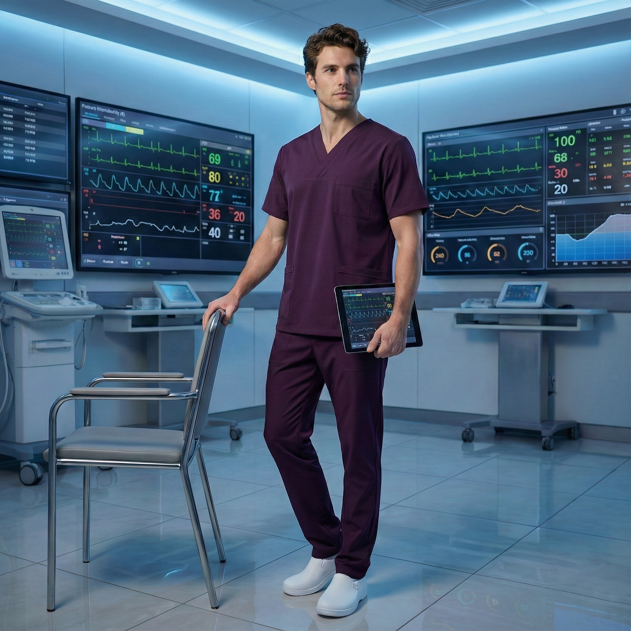 MÜRDÜM SOFT LİKRALI V YAKA DOKTOR HEMŞİRE SCRUBS TAKIMAvicenna Erkek Forma Takımı Alpaka Kumaş Scrubs Bay Bayan Formalar