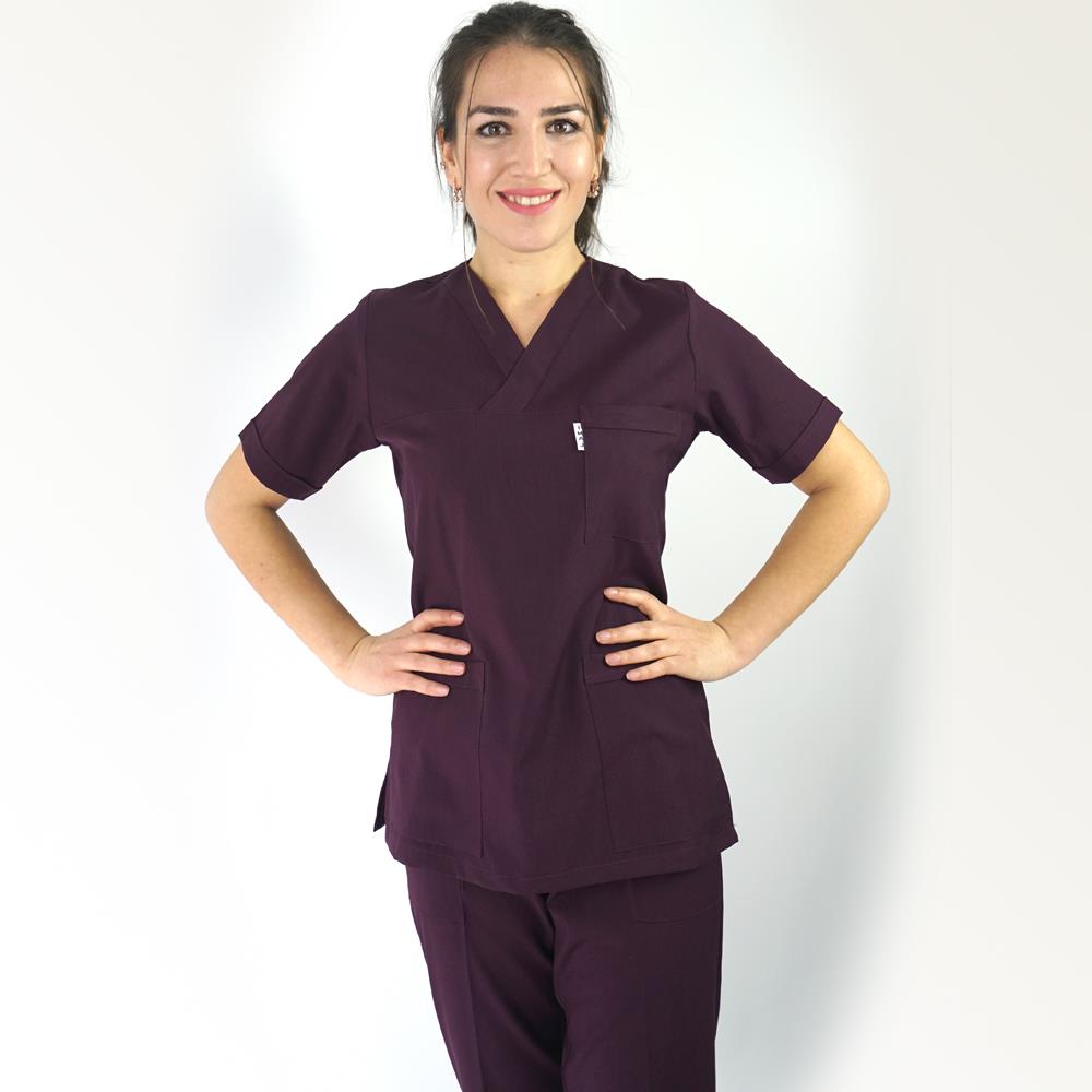 MÜRDÜM SOFT LİKRALI V YAKA TAKIMhemşire forma, scrubs, hemşire kıyafeti, hemşire önlük, hemşire üniforma, Alpaka formaNöbet Takımları