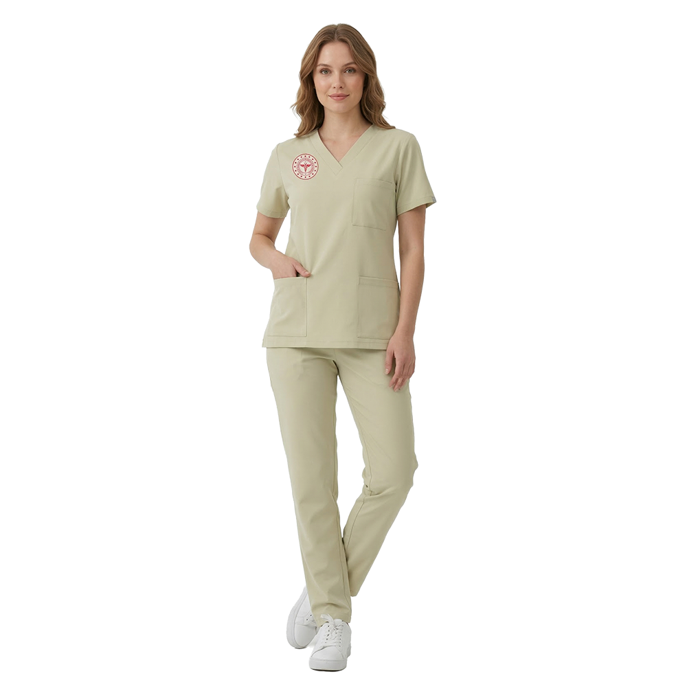 TEKNİSYEN-TEKNİKER-TIBBİ SEKRETER FORMASI LİKRALI SCRUBS TAKIM (MOTH) SAĞLIK BAKANLIĞI UYUMLUBiyeli hemşire forma hemşire renkli kombin çift renk hemşire takımıSağlık Bakanlığı Standart Formaları