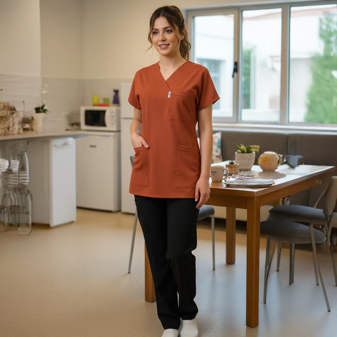 ÜST KİREMİT-PANTOLON SİYAH SOFT LİKRALI DR. GREYShemşire forma, scrubs, hemşire kıyafeti, hemşire önlük, hemşire üniforma, Alpaka formaNöbet Takımları