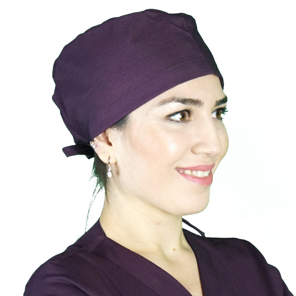  Mor Renk Hemşire Doktor Bonesi