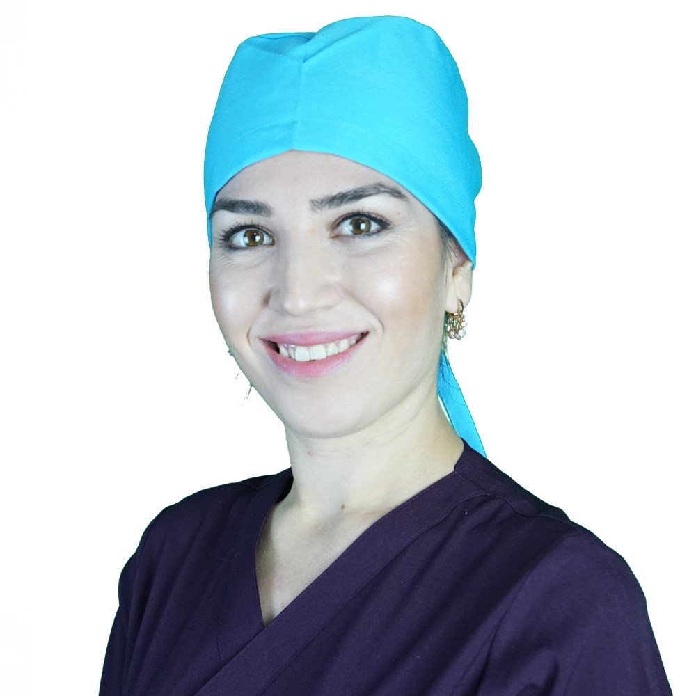  Turkuaz Renk Hemşire Doktor Bonesi