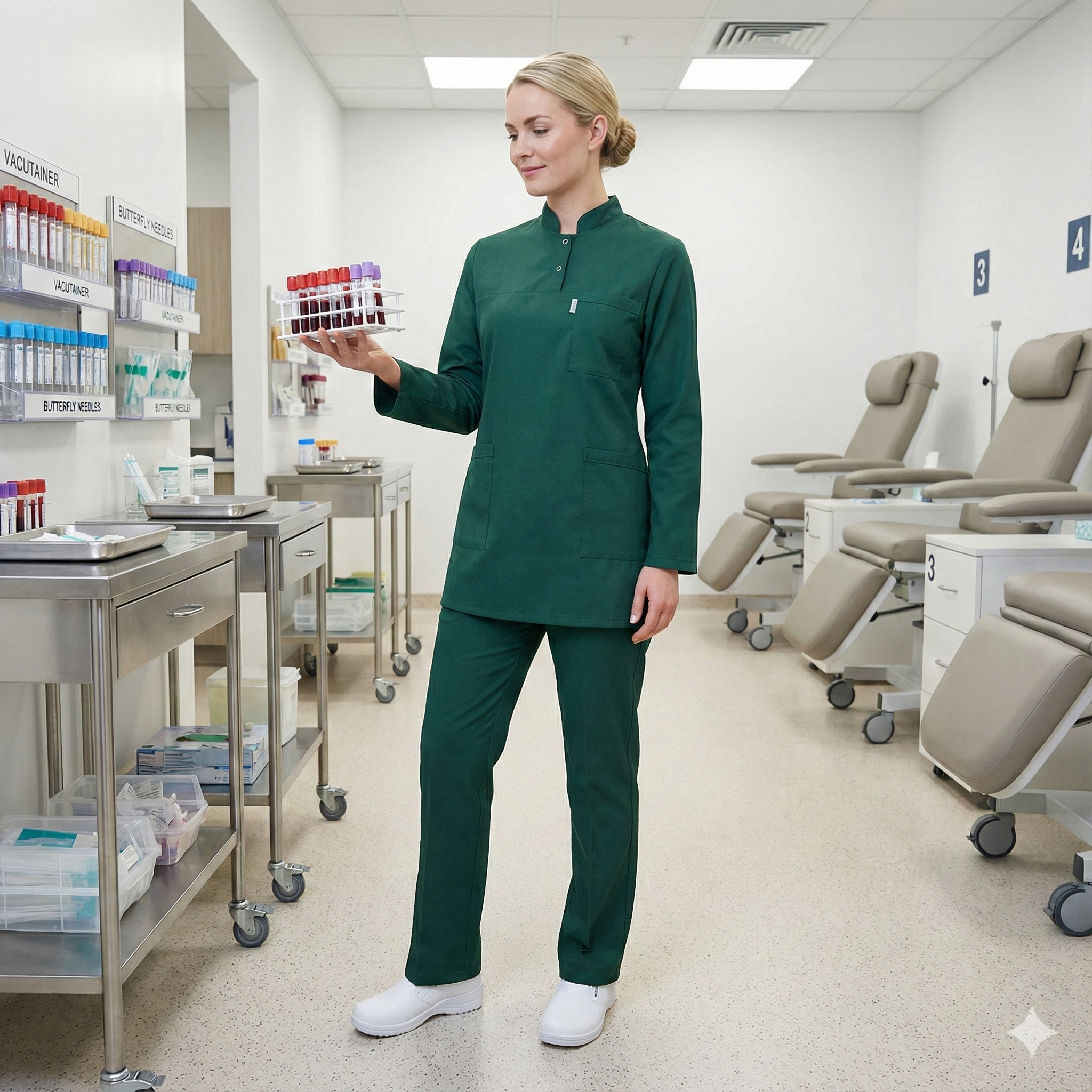 ASKER YEŞİLİ HAKİM YAKA SOFT LİKRALI DOKTOR HEMŞİRE SCRUBS TAKIMTesettür forma, hemşire forma, scrubs, hemşire kıyafeti, hemşire önlük, hemşire üniforma, terycotton forma, uzun kollu bayan formaTesettür Formalar