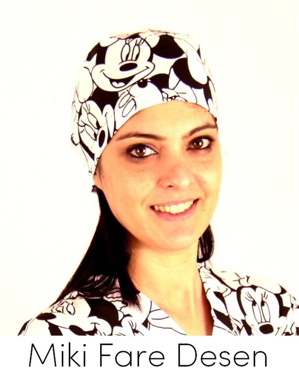 Desenli Bone Miki Fare