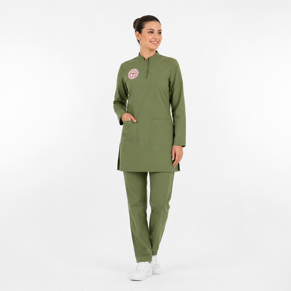 ECZACI TESETTÜR FORMASI LİKRALI SCRUBS TAKIM (GRASSHOPPER) SAĞLIK BAKANLIĞI UYUMLUsağlık bakanlığı yeni formaları, sağlık bakanlığı logolu scrubs, sağlık bakanlığı hastane forması, hemşire forması, doktor forması, tesettür hemşire forması, cerrahi forması, medikal forma, lacivert hemşire forması, doktor önlüğü, hemşire önlüğü, scrubsSağlık Bakanlığı Standart Formaları
