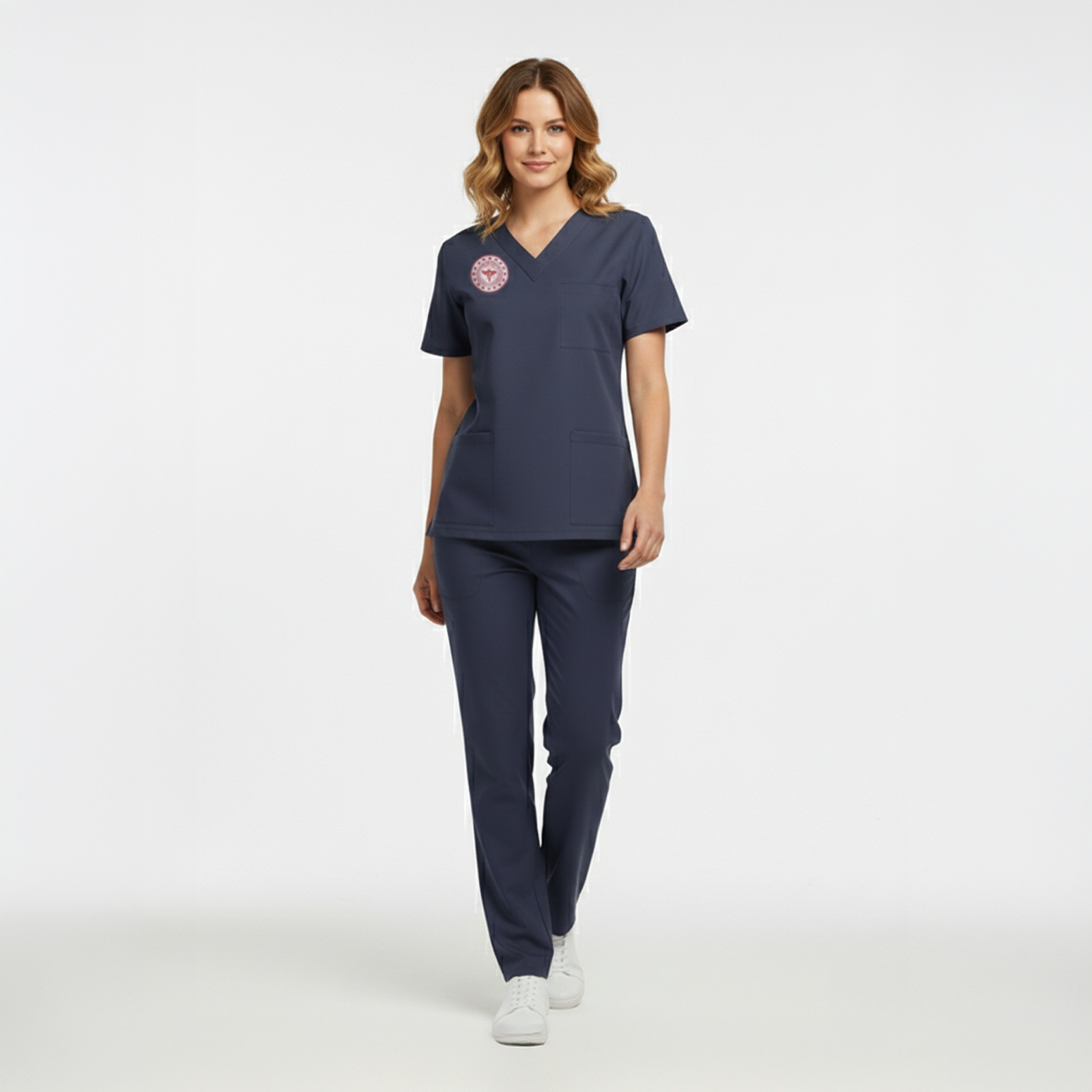 LACİVERT HEMŞİRE FORMASI LİKRALI SCRUBS TAKIM (PATRIOT BLUE) SAĞLIK BAKANLIĞI UYUMLUBiyeli hemşire forma hemşire renkli kombin çift renk hemşire takımıSağlık Bakanlığı Standart Formaları