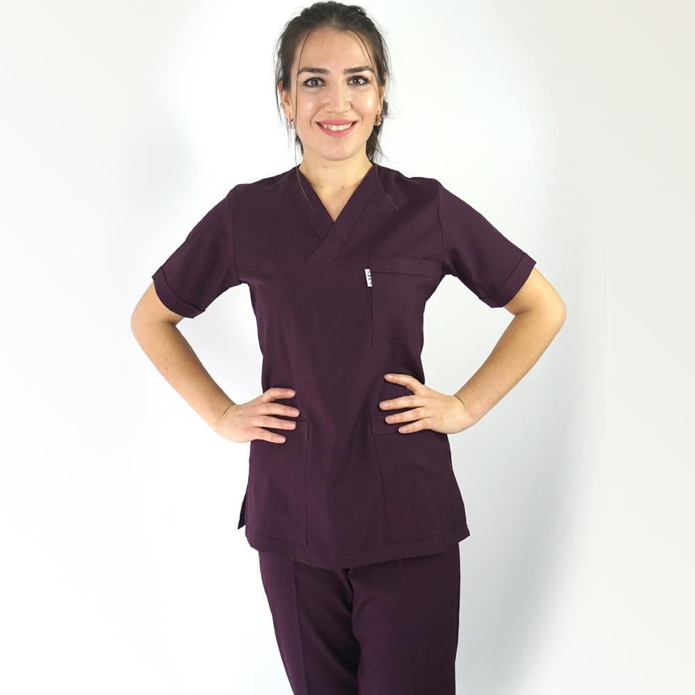MÜRDÜM SOFT LİKRALI V YAKA TAKIMhemşire forma, scrubs, hemşire kıyafeti, hemşire önlük, hemşire üniforma, Alpaka formaNöbet Takımları