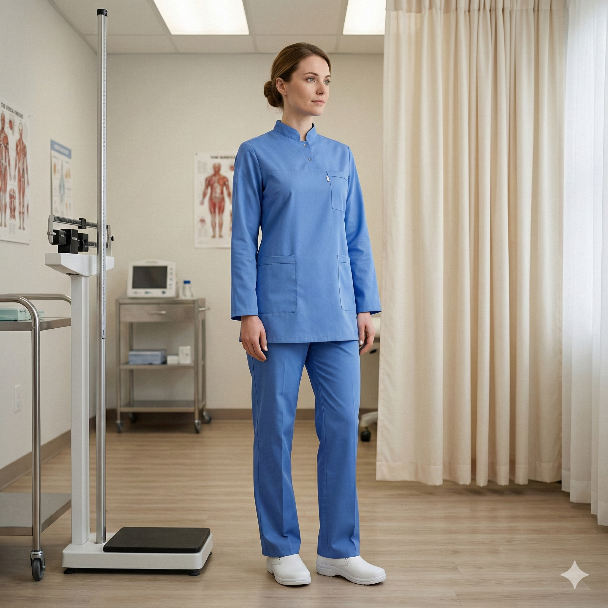 PARLEMENT MAVİ HAKİM YAKA SOFT LİKRALI DOKTOR HEMŞİRE SCRUBS TAKIMTesettür forma, hemşire forma, scrubs, hemşire kıyafeti, hemşire önlük, hemşire üniforma, terycotton forma, uzun kollu bayan formaTesettür Formalar