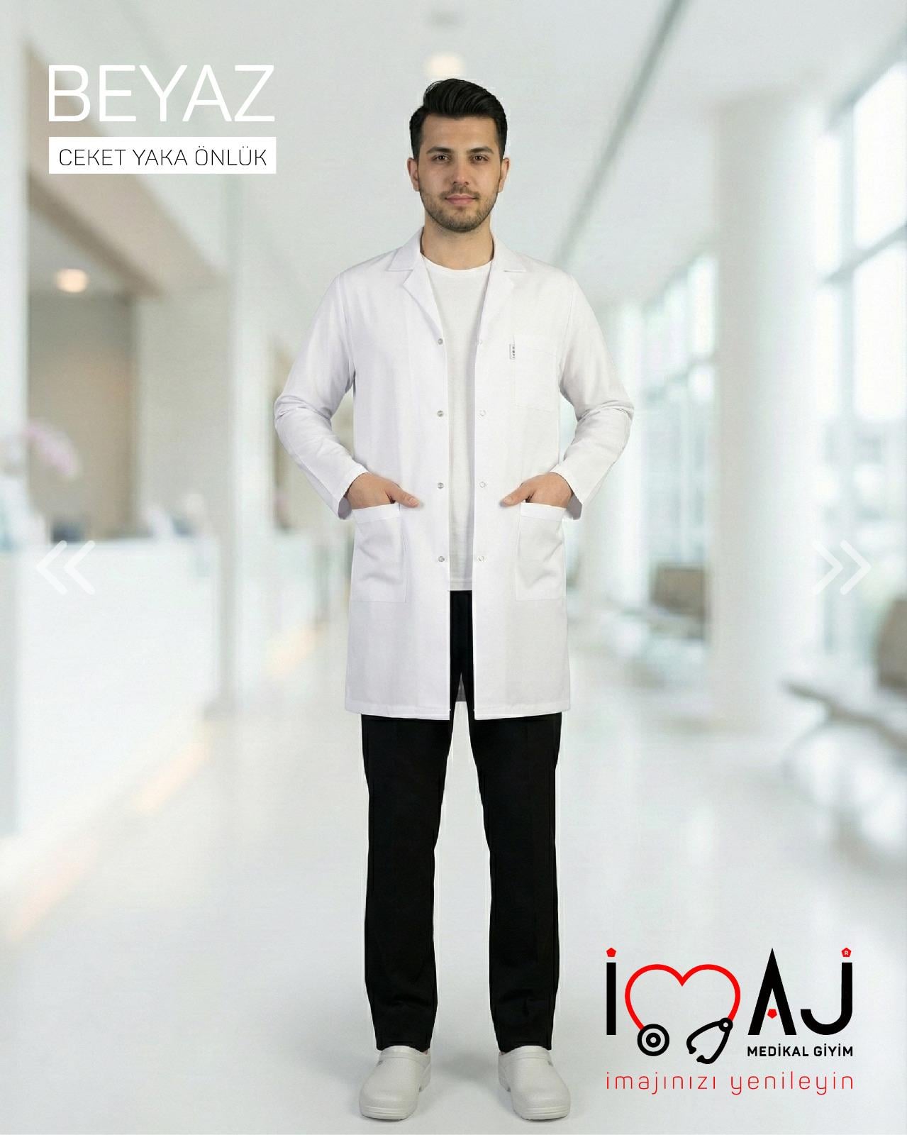 Uzun Kollu, Ceket Yaka Erkek Doktor Öğretmen ÖnlüğüUzun kollu erkek önlük Doktor Önlüğü Alpaka kumaş Öğretmen önlüğüÖnlükler