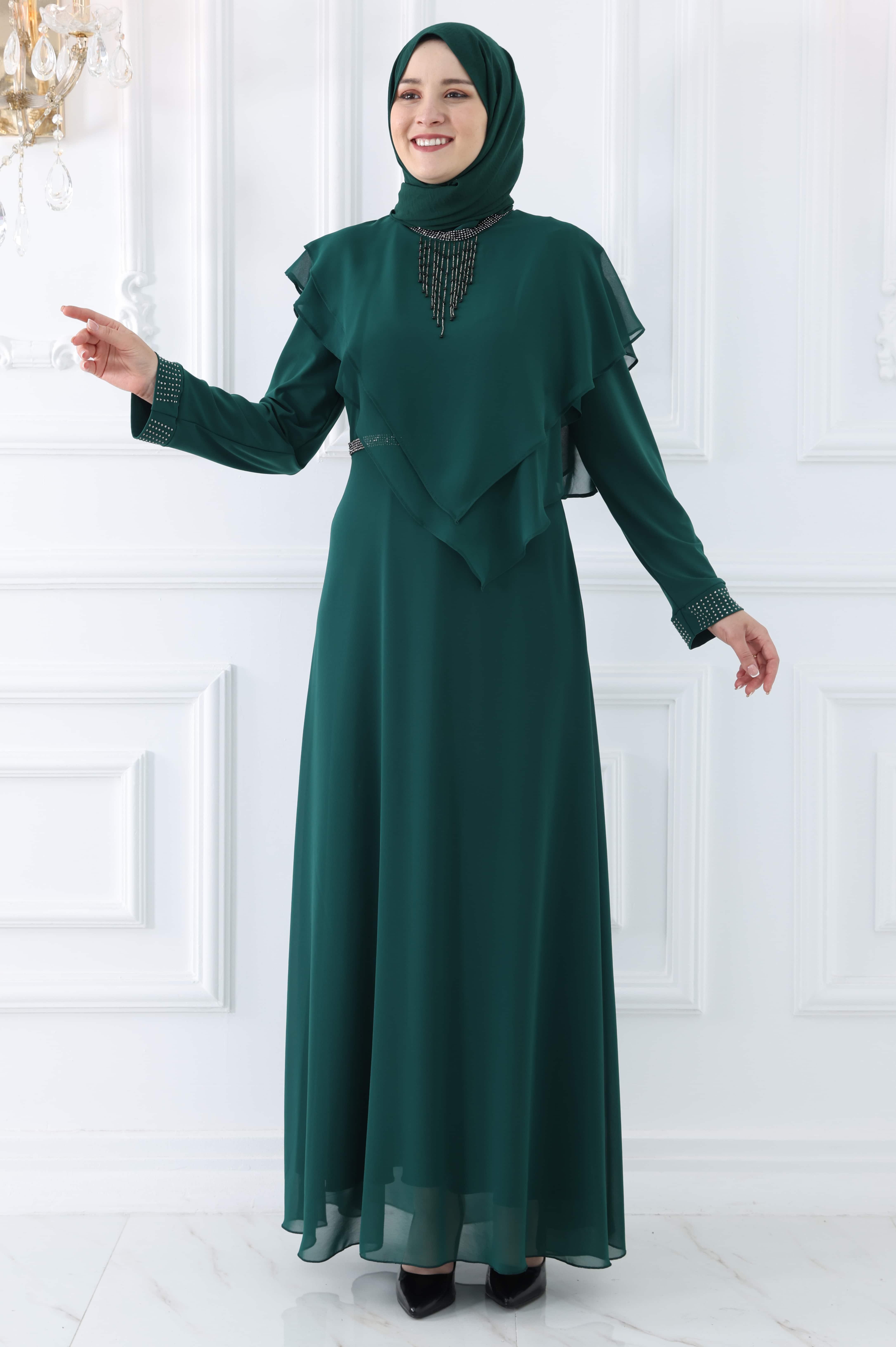Rana Abiye Elbise Zümrüt AMH976