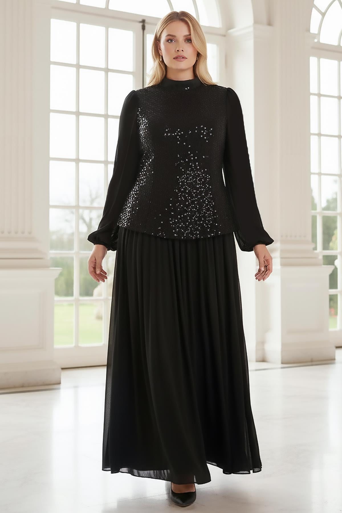 Işıltılı Uzun Abiye FHM970