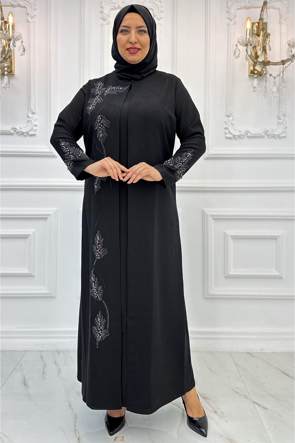 Robe de Soirée en Pierre Noir AMH968