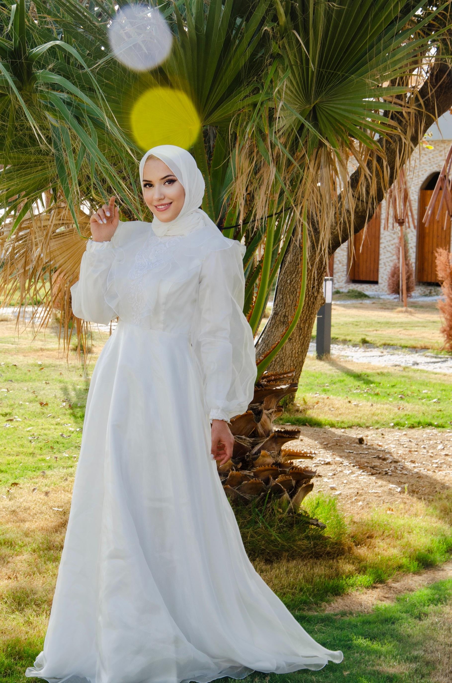 Modest Lidya Evening Dress Off White LFZ416