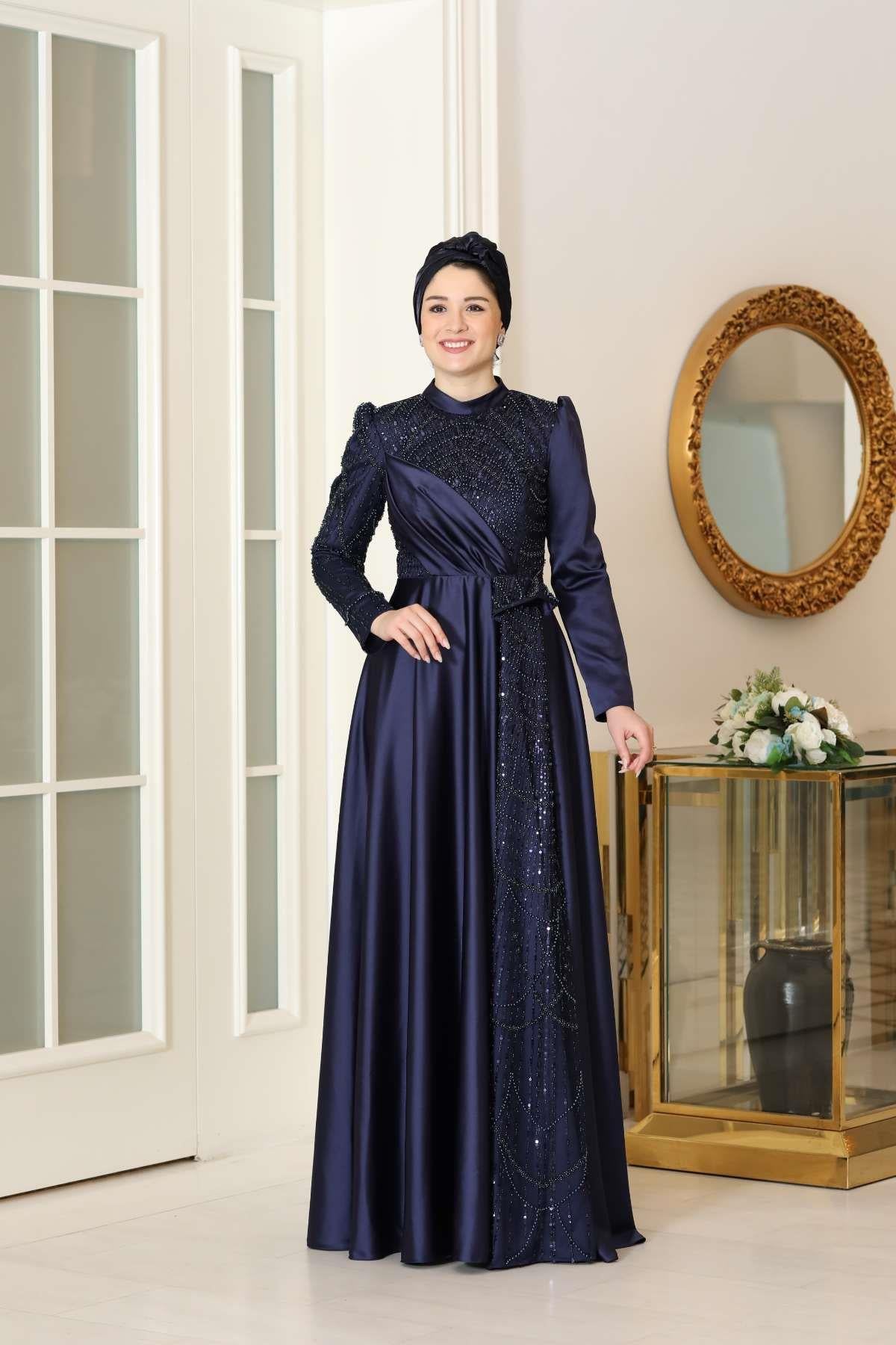 Afra Abiye Lacivert BBF34BBF34-LACİVERTBurak Baran