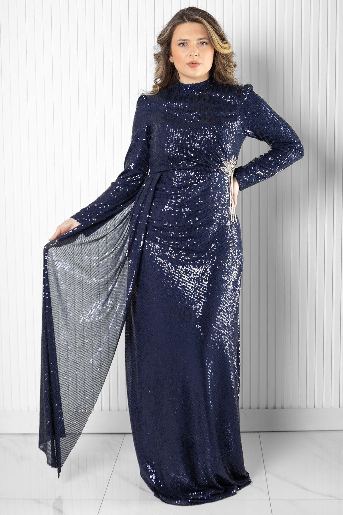 TAŞ İŞLEMELİ PAYETLİ ABİYE