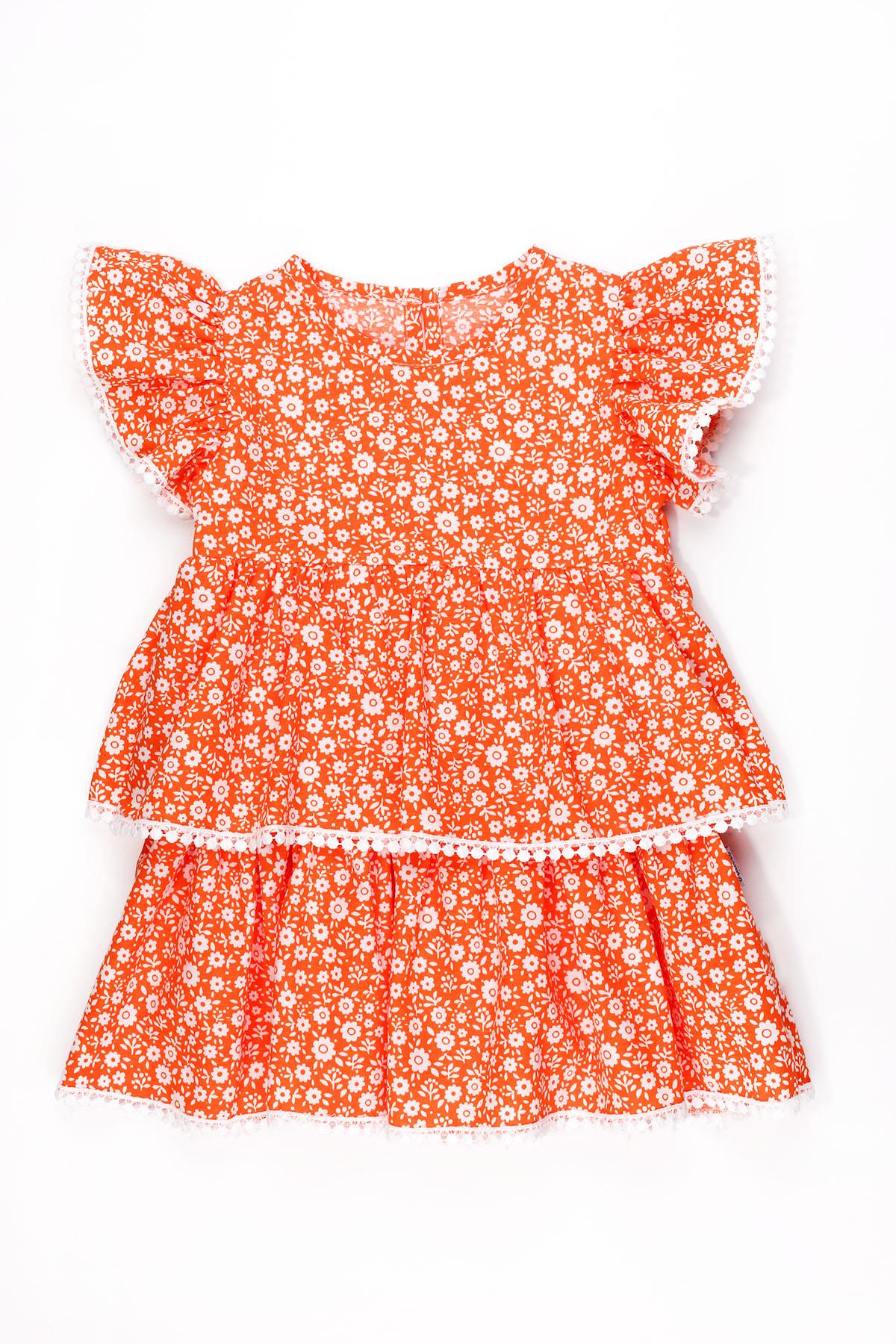 Blumenkleid Orange MDVK118