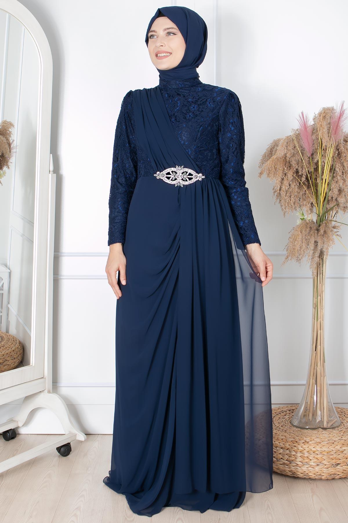 Zarif Abiye Lacivert FHM868FHM868-LACİVERTFahima